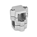 J.W. Winco GN134-V50-V50-76-2-BL 2-Way Connector Clamp 134-V50-V50-76-2-BL